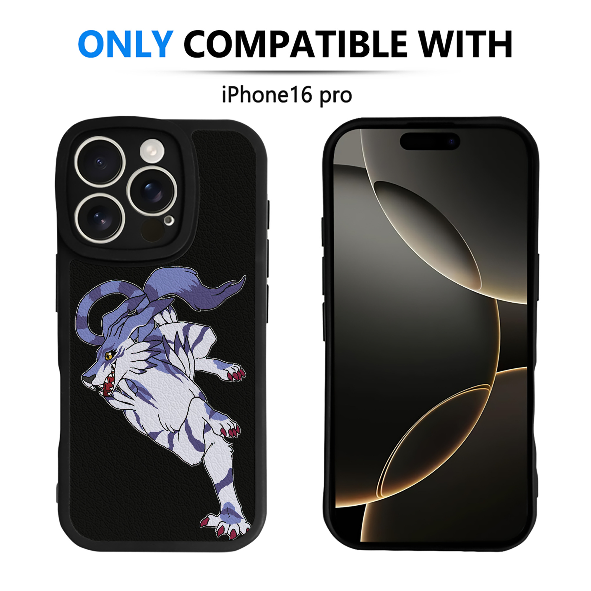 （画像用） Digimon デジタルモンスター/デジモン 【iPhone 16シリーズ対応】シリコンスマホケース（レザー調） 材質：シリコン